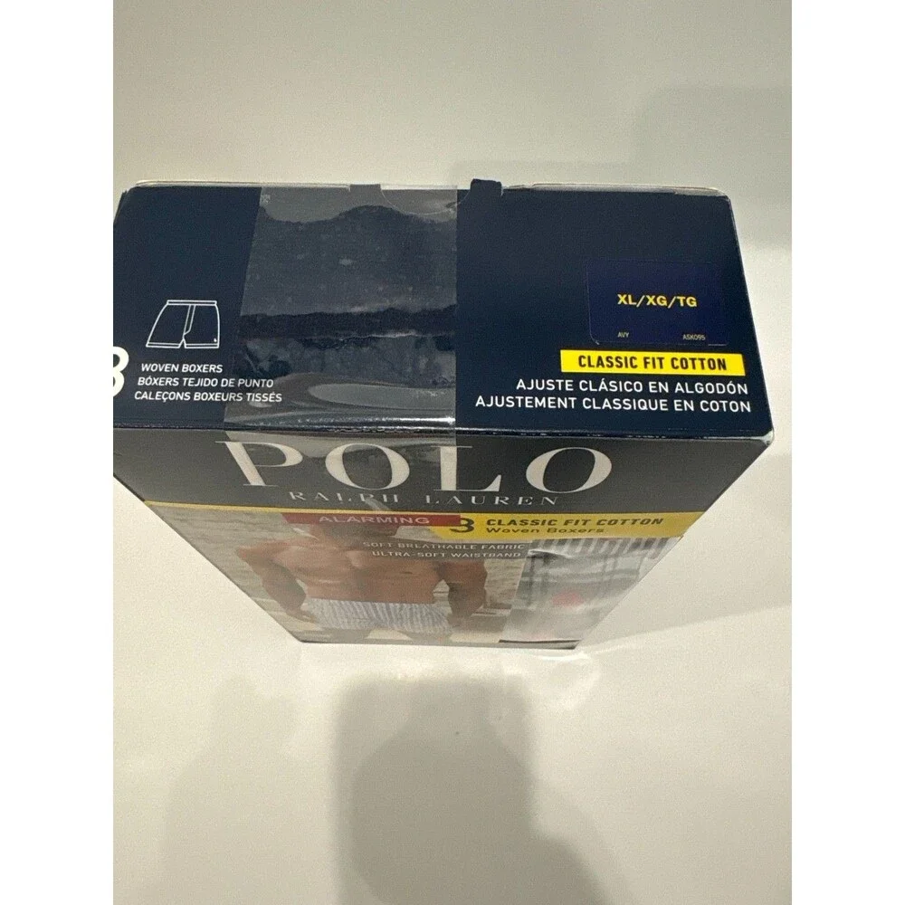 Polo Ralph Lauren 3 Pack Woven Boxers Classic Fit Cotton XL New